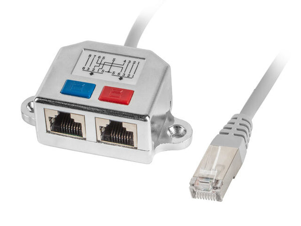 Lanberg AD-0026-S netværks-splitter Sølv
