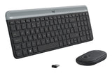 Logitech Slim MK470 tastatur Mus inkluderet Universel RF trådløst QWERTZ Tysk Grafit