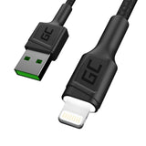 Green Cell KABGC05 Lightning kabel 1,2 m Sort