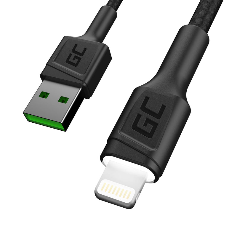 Green Cell KABGC05 Lightning kabel 1,2 m Sort