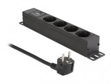 DeLOCK 66818 overspændingsbeskytter Sort 4 AC stikkontakt(er) 220 - 250 V 1,5 m