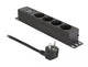 DeLOCK 66818 overspændingsbeskytter Sort 4 AC stikkontakt(er) 220 - 250 V 1,5 m