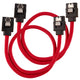 Corsair CC-8900250 SATA-kabel 0,3 m SATA 7-pin Sort, Rød