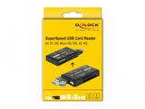 DeLOCK 91758 kortlæser USB 3.2 Gen 1 (3.1 Gen 1) Sort