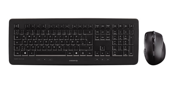 CHERRY DW 5100 tastatur Mus inkluderet Universel RF trådløst US engelsk Sort