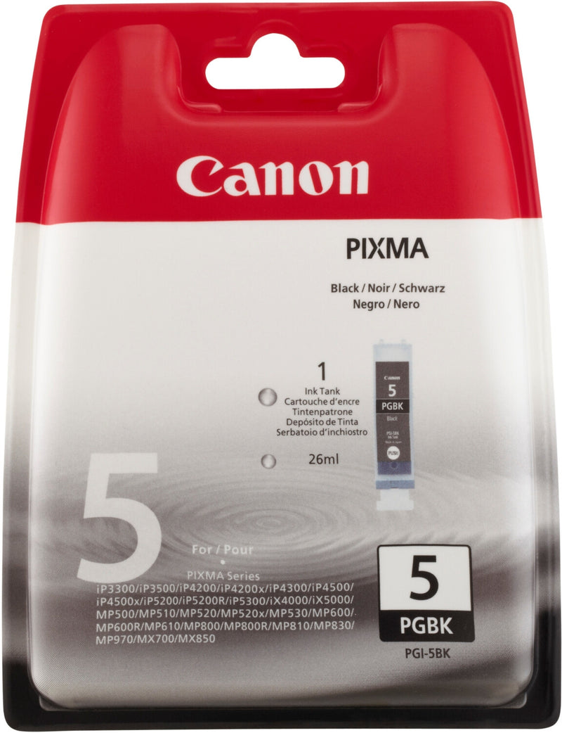 Canon PGI-5BK blækpatron 1 stk Original Standard udbytte Sort