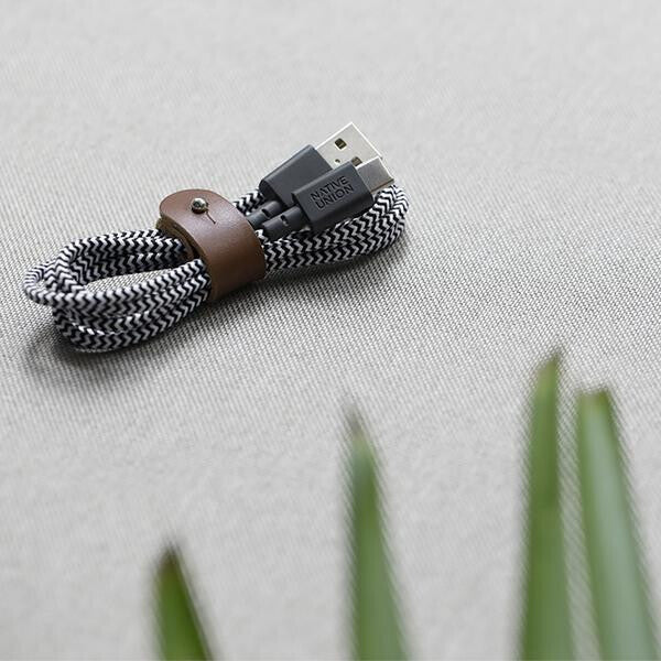 Native Union BELT-AC-ZEB-NP USB-kabel 1,2 m USB A USB C Sort, Hvid