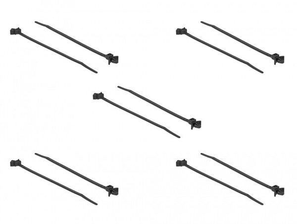 DeLOCK 18895 kabelsamler Udløselig kabelbinder Nylon Sort 10 stk