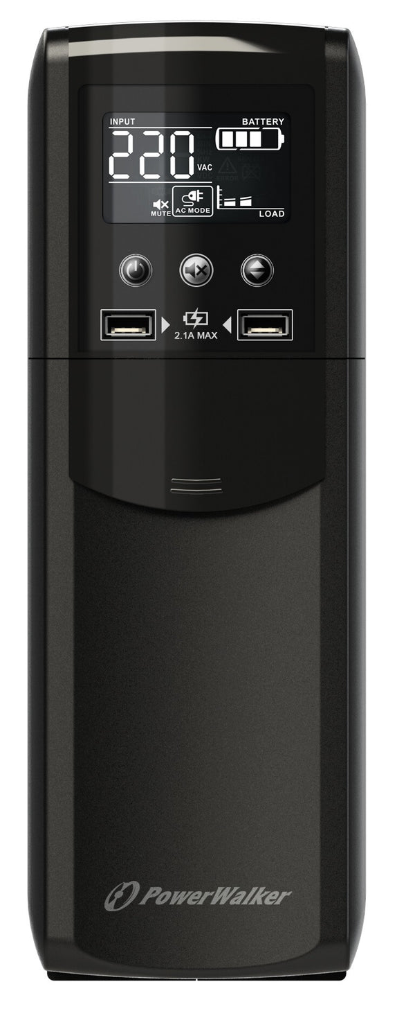 PowerWalker VI 1500 CSW FR UPS-enhed Interaktivt indgangsstik 1,5 kVA 900 W 4 AC stikkontakt(er)