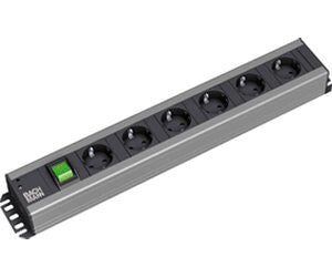 Bachmann 300.003 strømforsyningsenhed (PDU) 6 AC stikkontakt(er) 2U Sort, Grå