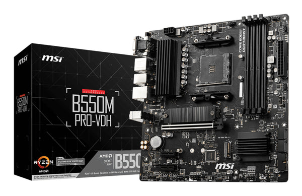 MSI B550M PRO-VDH bundkort AMD B550 Stik AM4 micro ATX