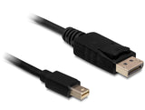 DeLOCK Mini Displayport/Displayport, 0.5 m 0,5 m Sort