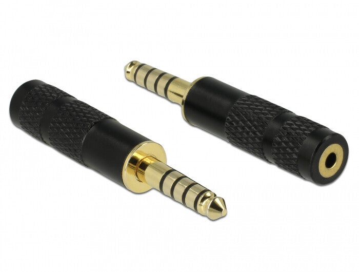 DeLOCK 65897 kabel kønsskifter 1 x 4.4 mm 5 pin 1 x 2.5 mm 4 pin Sort