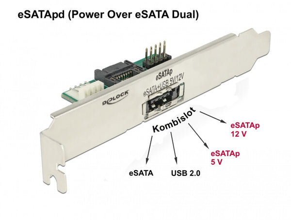 DeLOCK 63921 interface-kort/adapter Intern eSATA
