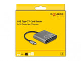 DeLOCK 91000 kortlæser USB 3.2 Gen 2 (3.1 Gen 2) Type-C Grå