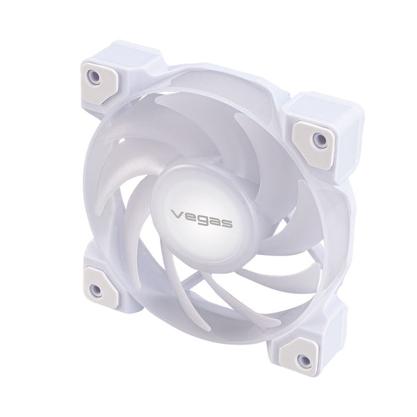 Akasa VEGAS A12 Computerkabinet, Processor Ventilator 12 cm Hvid 1 stk