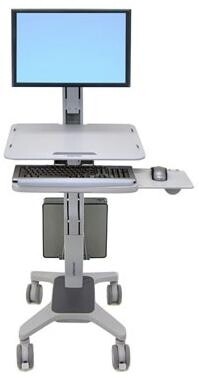 Ergotron WorkFit C-Mod, Single Display Sit-Stand Workstation 68,6 cm (27") Gulv Grå