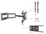 Multibrackets 6539 tv-beslag 190,5 cm (75") Sort