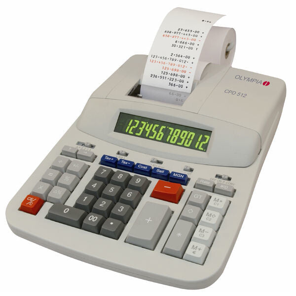 Olympia CPD 512 regnemaskine Desktop Udskrivning Hvid