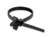 DeLOCK 18893 kabelsamler Udløselig kabelbinder Nylon Sort 10 stk