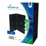 MediaRange BOX35-4 optisk disk etui DVD-boks 4 diske Sort