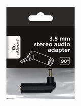Gembird A-3.5M-3.5FL kabel kønsskifter 3.5mm Sort