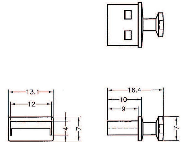 DeLOCK 64009 dækning af sokkel USB Type-A Sort 10 stk
