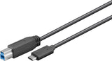 Goobay 67986 USB-kabel USB 3.2 Gen 1 (3.1 Gen 1) 1 m USB B USB C 5 Gbit/sek. Sort