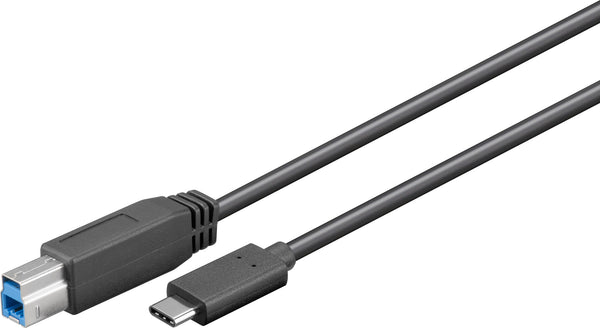 Goobay 67986 USB-kabel USB 3.2 Gen 1 (3.1 Gen 1) 1 m USB B USB C 5 Gbit/sek. Sort