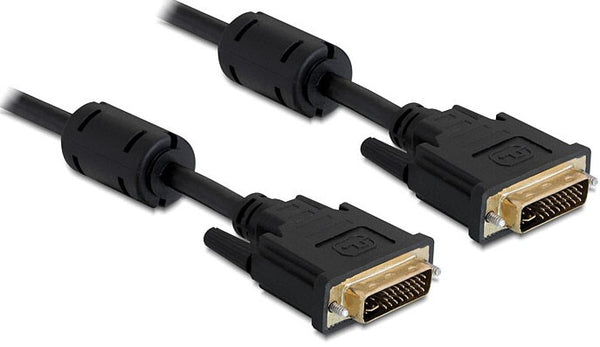 DeLOCK 5m DVI-I DVI kabel Sort