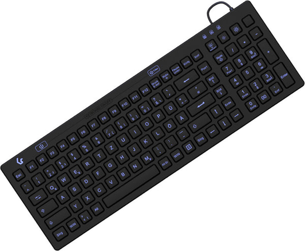 KeySonic KSK-6031INEL-B (DE) tastatur Industriel USB QWERTZ Tysk Sort