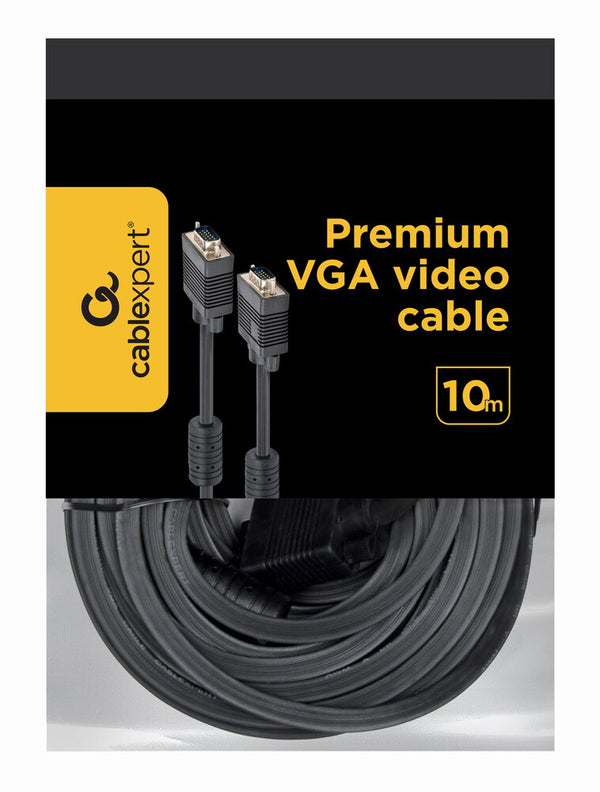 Gembird CC-PPVGA-10M-B VGA kabel VGA (D-Sub) Sort