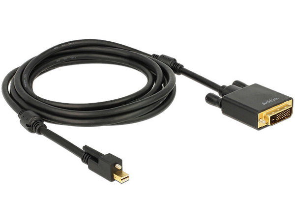 DeLOCK 83727 videokabel adapter 3 m Mini DisplayPort DVI-D Sort