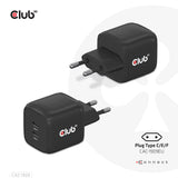 CLUB3D CAC-1909EU oplader til mobil enhed Mobiltelefon, Laptop, Smartphone Sort Vekselstrøm Indendørs