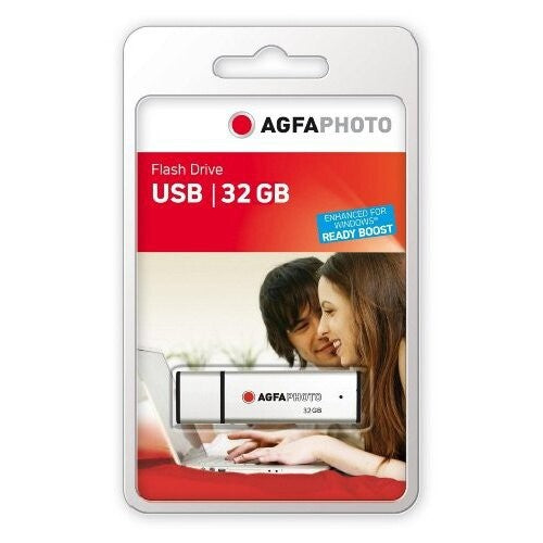 AgfaPhoto USB Flash Drive 2.0, 32GB USB-nøgle USB Type-A Sølv