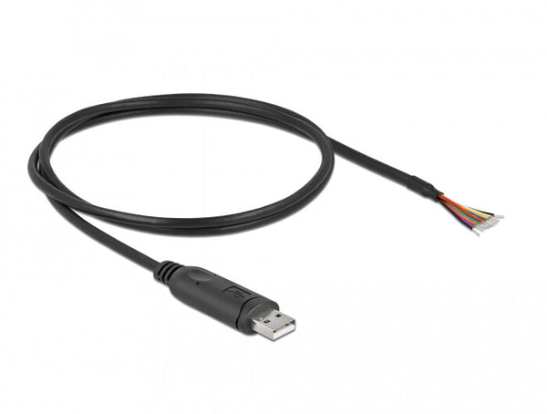 DeLOCK 90524 serielkabel Sort 1 m USB A RS-232