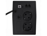 Green Cell UPS02 UPS-enhed Interaktivt indgangsstik 0,8 kVA 480 W 2 AC stikkontakt(er)
