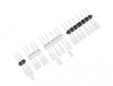 DeLOCK 18402 kabelorganisator Bord/Væg Kabelholder Sort, Hvid 4 stk