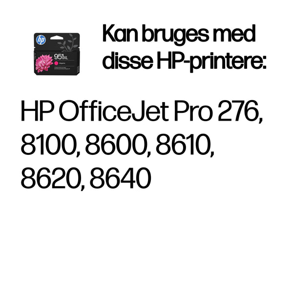 HP Original 951XL-blækpatron med høj kapacitet, magenta