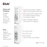CLUB3D CSV-1568 dockingstation Docking USB 3.2 Gen 2 (3.1 Gen 2) Type-C Metallic