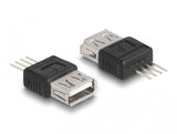 DeLOCK 66653 USB grafisk adapter Sort, Sølv