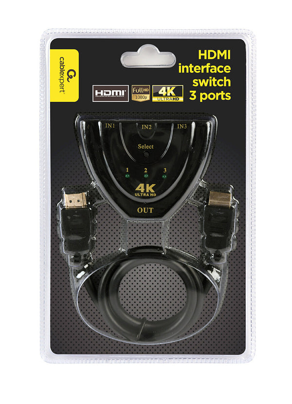 Gembird DSW-HDMI-35 interface hub Sort