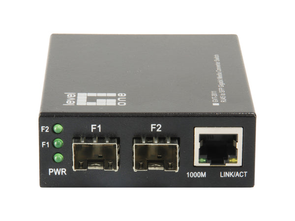 LevelOne GVT-2011 netværksomformer til medie 1000 Mbit/s Grå