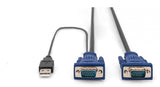Digitus DS-19233 KVM-kabel Sort, Blå 5 m