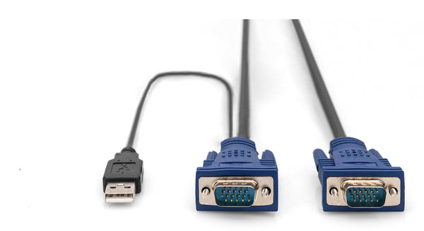 Digitus DS-19233 KVM-kabel Sort, Blå 5 m