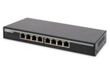 Digitus DN-95340 netværksswitch Ikke administreret Gigabit Ethernet (10/100/1000) Strøm over Ethernet (PoE) Sort