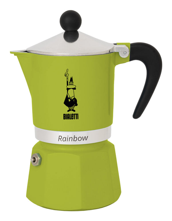 Bialetti Rainbow Moka gryde Sort, Grøn
