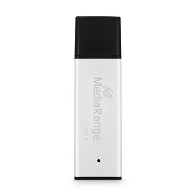 MediaRange MR1901 USB-nøgle 64 GB USB Type-A 3.2 Gen 1 (3.1 Gen 1) Sort, Sølv