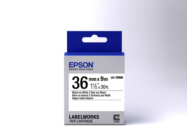 Epson LK-7WBN etiketbånd Sort på hvid