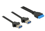 DeLOCK 85244 USB-kabel 0,8 m Sort